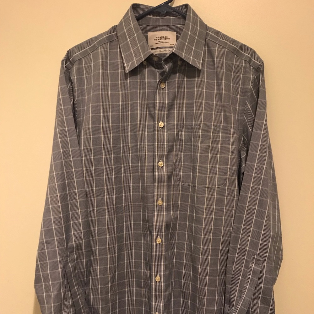 Charles Tyrwhitt NonIron SlimFit Plaid Shirt 16/35